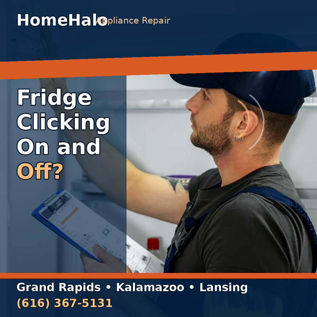 HomeHalo guide to a refrigerator clicking on and off in West Michigan kitchens